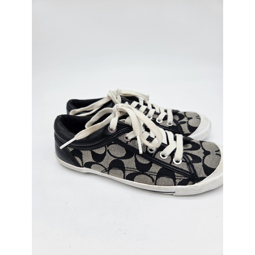 Coach Francesca Signature Jacquard Womens Lace Up Shoes Size 5.5B Sneakers